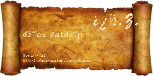 Ács Zalán névjegykártya