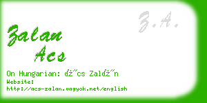 zalan acs business card